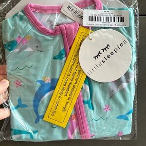 Little Sleepies Dolphin Shorty 3/6 Mos NWT. Sold out bamboo